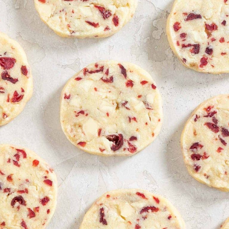 White Chocolate Cranberry Butter Cookies