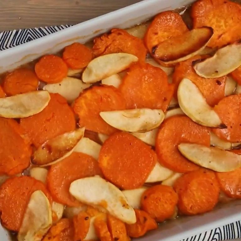White Sweet Potato and Apple Casserole