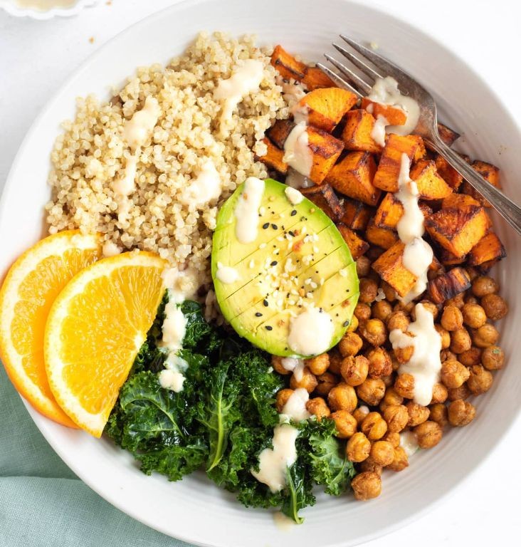 White Sweet Potato and Quinoa Buddha Bowl
