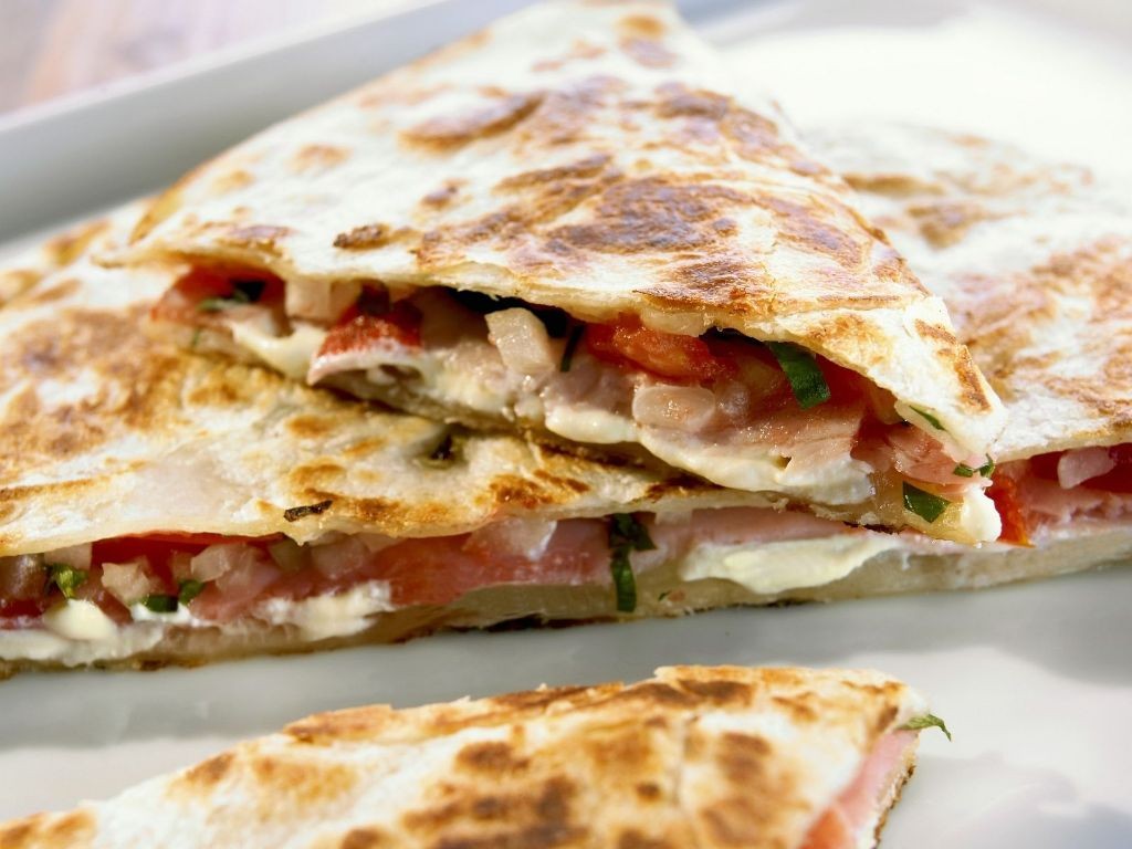 Whole Wheat Ham and Cheese Quesadillas