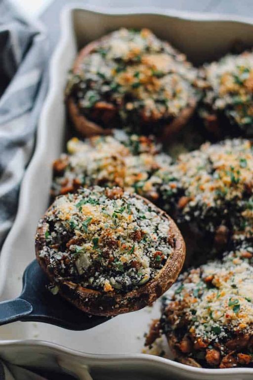 Wild Rice and Mushroom Stuffed Portobello Mushrooms