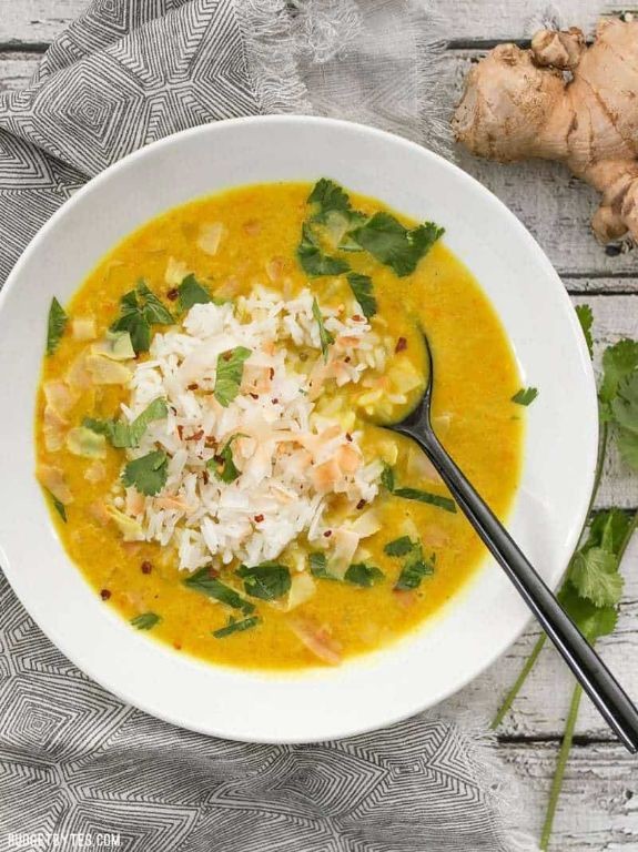 Yellow Lentil and Coconut Soup
