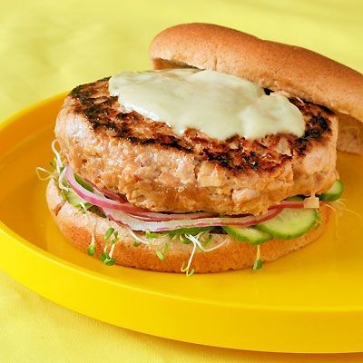 Yellowtail Burgers with Wasabi Aioli