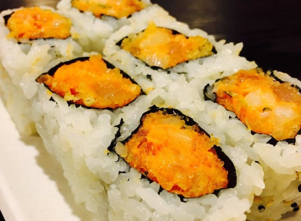 Yellowtail Sushi Rolls with Spicy Mayo