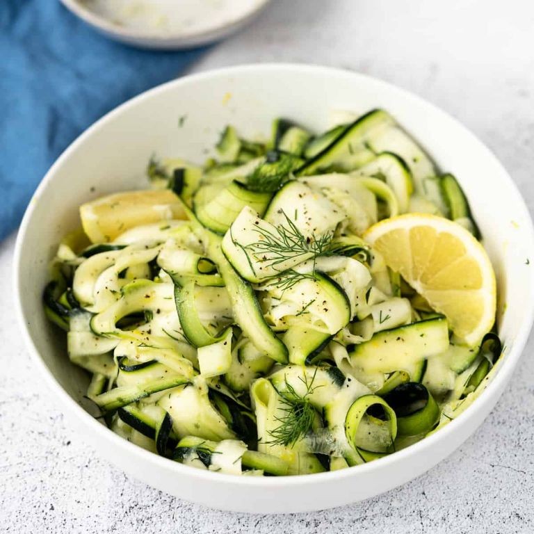 Zucchini ribbon herb lemon salad